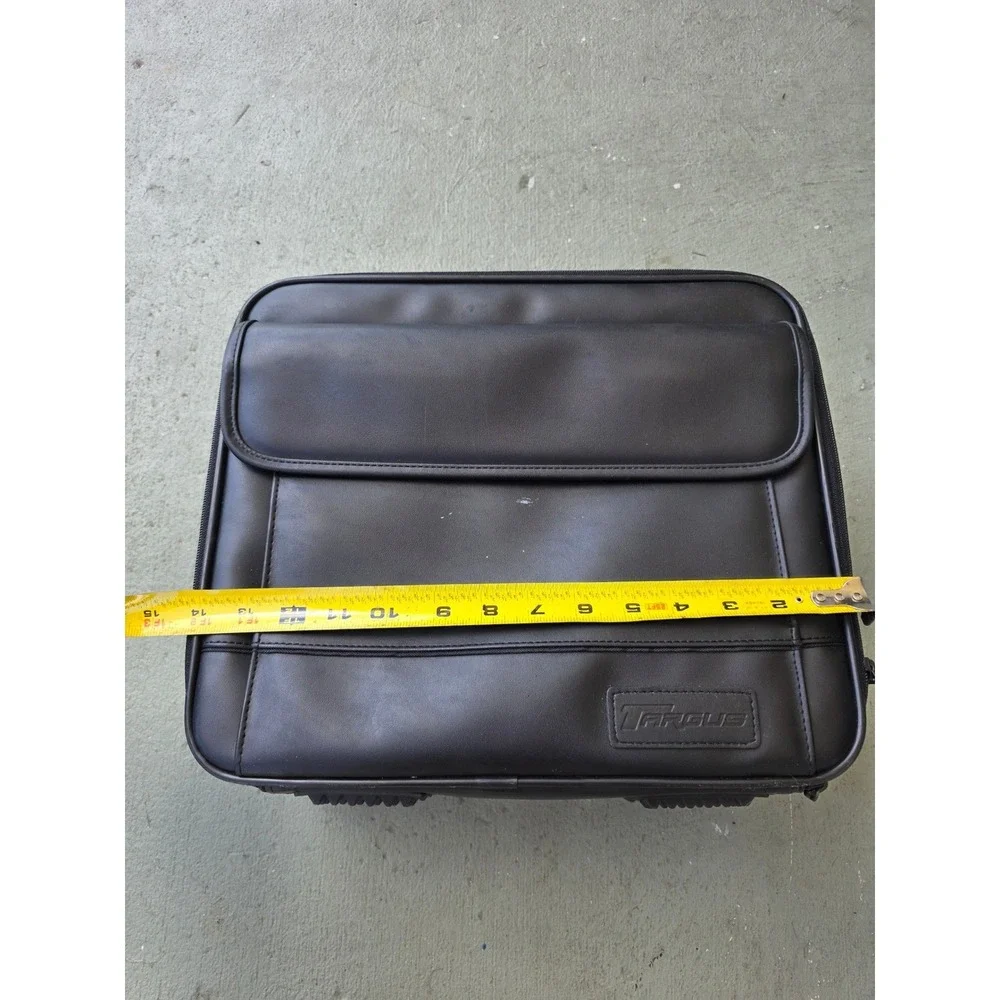 Targus Black Faux Leather Laptop Briefcase Messenger Bag Compartment 15in‎ E3